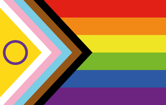 LGBTQ+ community flag.